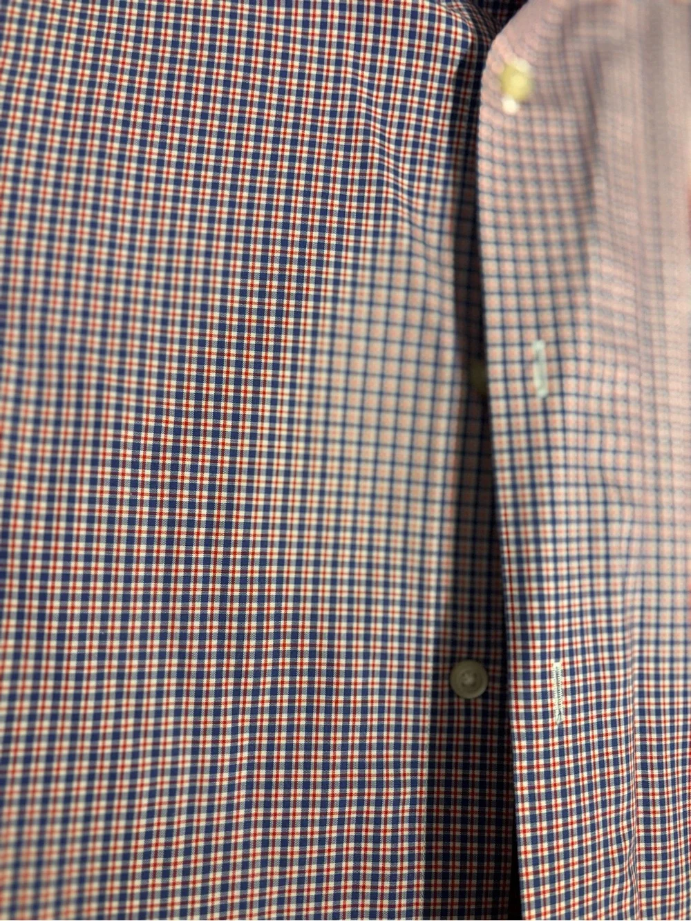 Banana Republic Red & Blue Micro-Check Dress Shirt